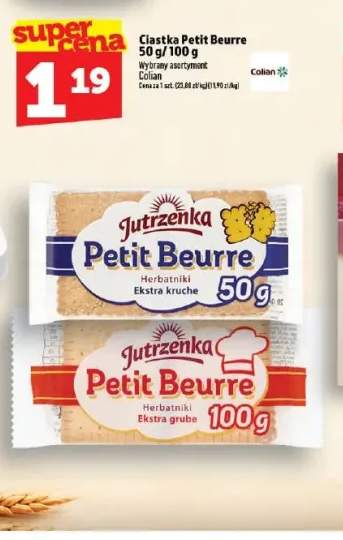 Ciastka Petit Beurre ekstra kruche Jutrzenka +1 wariant
