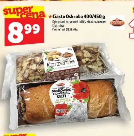 Ciasto Oskroba cytryniak +4 warianty