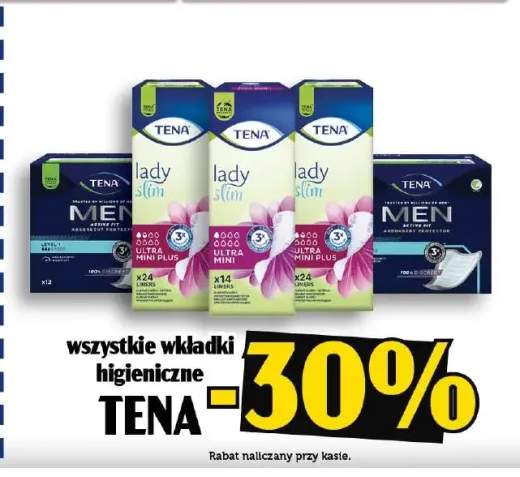 Wkładki higieniczne Tena +4 warianty