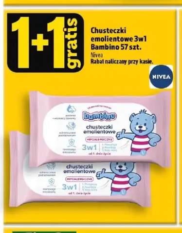 Chusteczki emolientowe 3w1 Bambino
