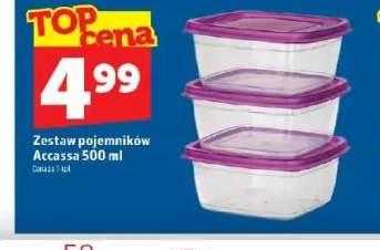 Zestaw pojemników plastikowych Acassa 500 ml