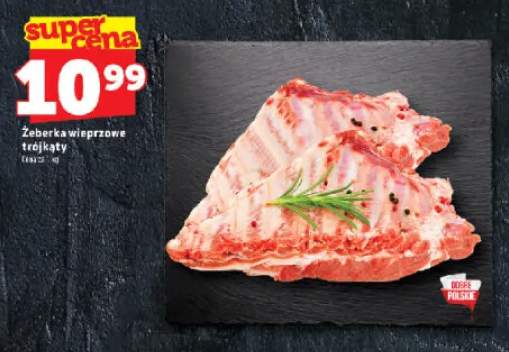 Żeberka wieprzowe trójkąty