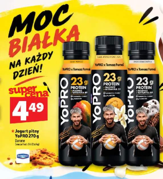 Jogurt pitny YoPRO smak wanilia-ciasteczko +2 warianty