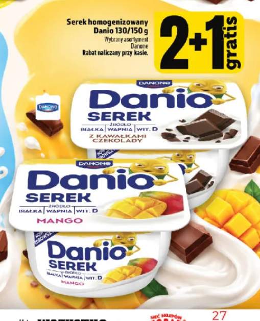 Serek homogenizowany Danio z kawałkami czekolady +1 wariant