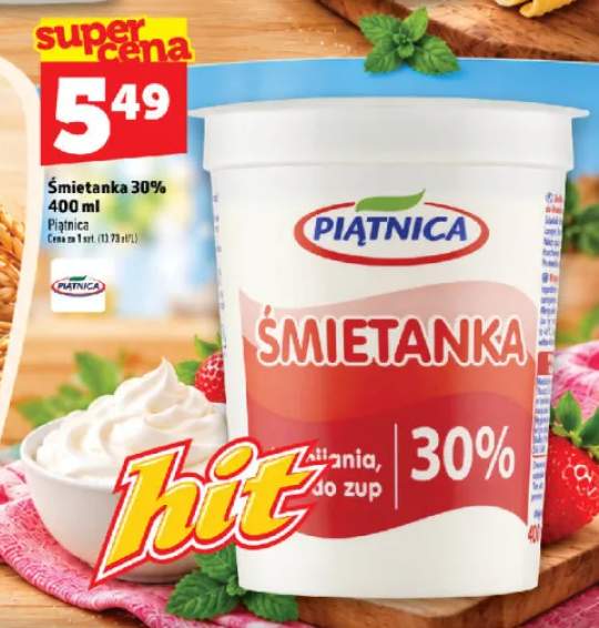 Śmietanka Piątnica 30%