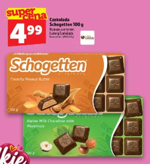 Czekolada Schogetten Crunchy Peanut Butter +1 wariant