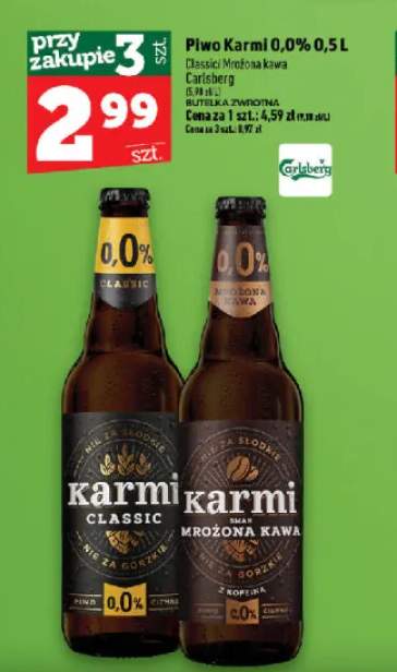 Piwo bezalkoholowe Karmi Classic +1 wariant