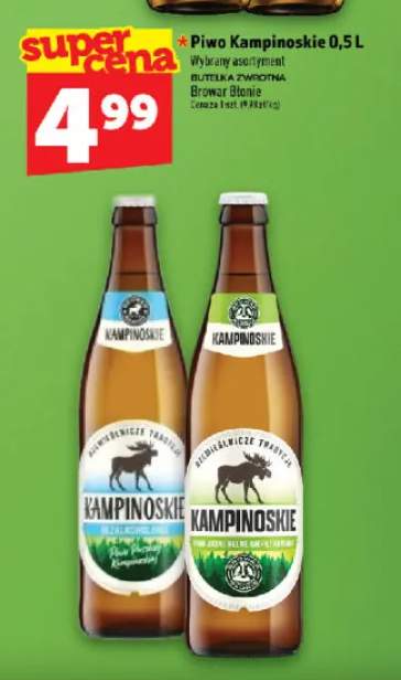 Piwo bezalkoholowe Kampinoskie +1 wariant