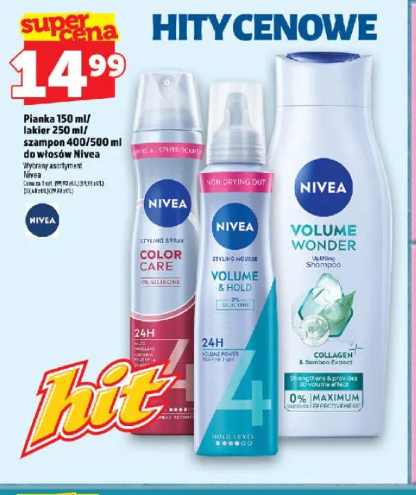 Pianka do włosów Nivea 150 ml +3 warianty