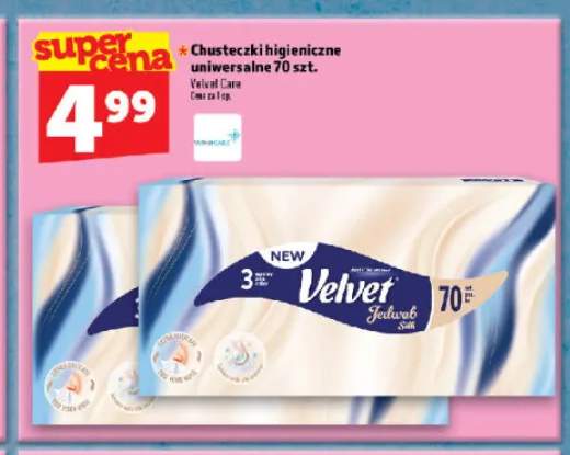 Chusteczki higieniczne uniwersalne Velvet