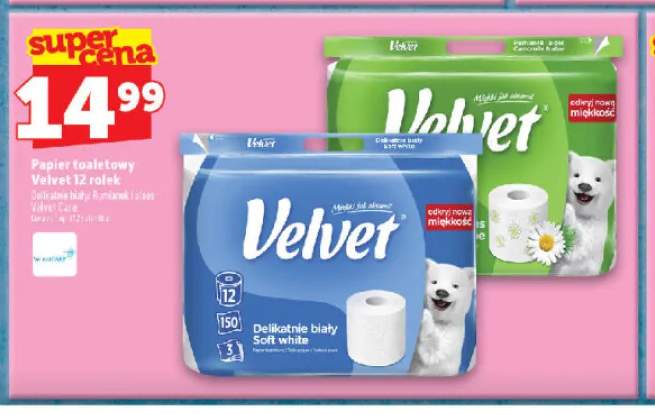 Papier toaletowy Delikatnie biały Velvet 12-pak +1 wariant