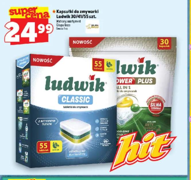Kapsułki do zmywarki Ludwik 30 szt. +2 warianty