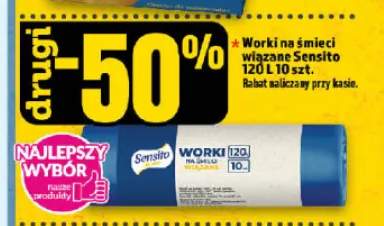 Worki na śmieci wiązane 120 l Sensito